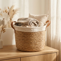 Panier en corde de gourd fait main du Vietnam, marron naturel, classique, pour cuisine et salle de bain, panier suspendu pour le rangement des aliments
