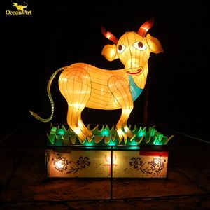 Chinese New Year Led Lantern Traditional Festival Lantern Silk Peacock Lantern Decoration - Product Image 3