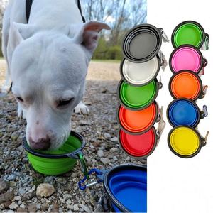 Pet Bowl Set Portable Travel Food Water Bowls with Carabiner Clip Multi Color Space Saving Design for Dogs Cats <b>Gifts</b> - Product Image 1