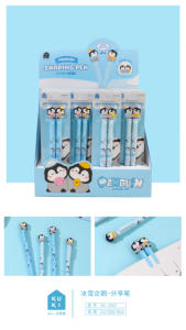 Куки, милые ледяные и снежные пингвины, поделить гелевую ручку, 2 комплекта, мультяшный студент, милые папелерии, каваи, Мультяшные канцелярские принадлежности - Product Image 6