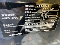 Gebrauchter Komatsu WA380 Radlader Originallackierung Wenige Betriebsstunden Gebraucht-Behälterlader Vor Auslieferung Getestet