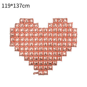 Globo grande en forma de corazón de amor, globo cuadrado de papel de aluminio para decoración de <span class=keywords><strong>fondo</strong></span> - Product Image 3