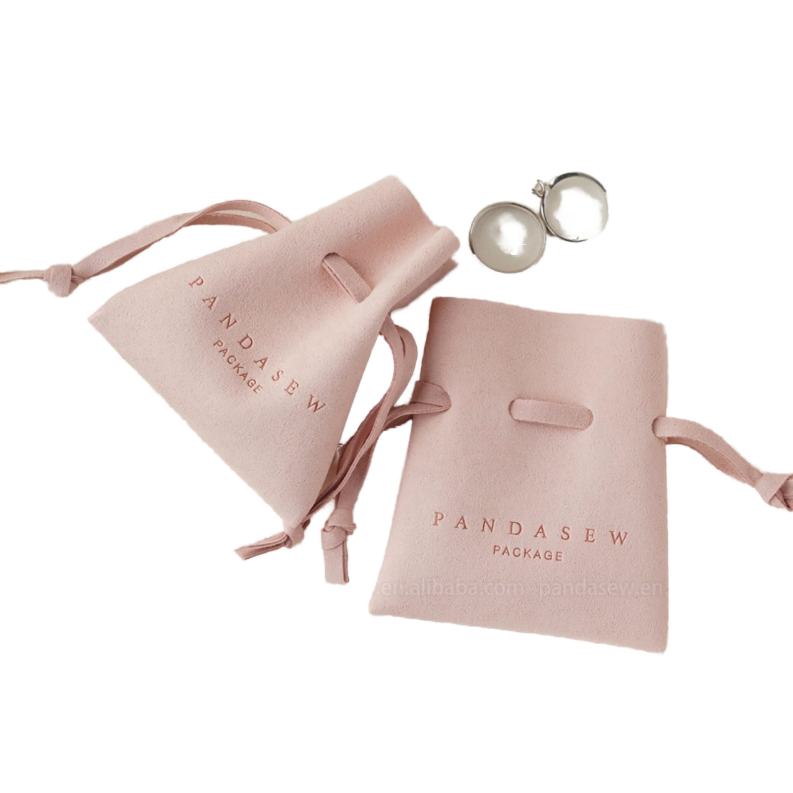 Lovely Jewelry Pouch Microfiber Jewelry Packaging Bag with Custom 