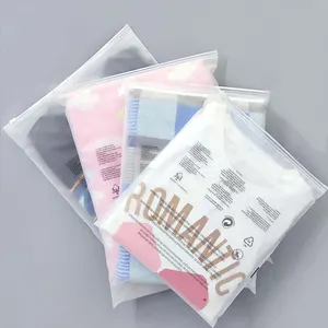 Manufacturer clothing packaging environmental friendly clear colored plastic zipper bag