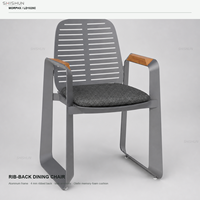 Ensemble de bistrot moderne pour l'extérieur, structure en aluminium thermolaqué, mobilier de jardin, ensemble de salle à manger