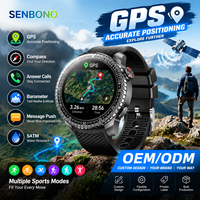 Montre connectée sportive ronde SENBONO MAX88 pour hommes, écran AMOLED grand format, répondre aux appels, longue autonomie, montre connectée pour femmes et hommes, compatible IOS et Android