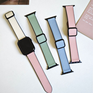 สายนาฬิกาหนังแม่เหล็กสุดหรู Upro สำหรับ Apple Watch 38 40 42 44 มม. 18 มม./20 มม./22 มม. ทนทานและกันน้ำ หัวเข็มขัดแบบ OEM สั่งทำได้ - Product Image 1