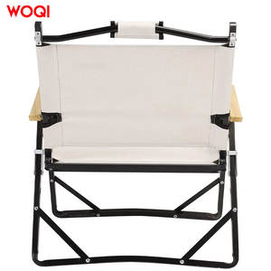 Chaise pliante WOQI avec structure en aluminium, capacité 350 lbs, pour extérieur, camping, jardin, avec poignée en bois et sac de rangement - Product Image 5