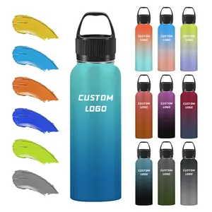 Spor içme taşınabilir yalıtımlı özel Logo termos şişe paslanmaz çelik su şişesi çocuk okul için