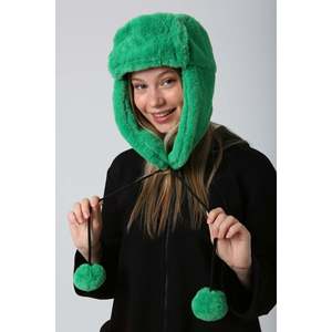 Gorro de Felpa Beige para Mujer, con Orejeras de Peluche y Pompón, para Ciclismo, Esquí, Deportes al Aire Libre, Pesca, Invierno, Casual/Fiesta - Product Image 2