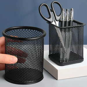 HUAJIE H099 pena Metal hitam pemegang dengan Logo kustom pilihan untuk alat tulis kantor penggunaan bisnis dan Desktop kalender penyimpanan - Product Image 3