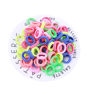 100 pièces pour enfant, petits bandeaux colorés en Nylon élastique, chouchou pour bébé fille - Product Image 5