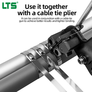 روابط كابلات من الفولاذ المقاوم للصدأ عالي الجودة <span class=keywords><strong>Ss304</strong></span> مغلفة بالبلاستيك PVC روابط كابلات من الفولاذ المقاوم للصدأ الأسود بقفل كروي 7.9*600 مم - Product Image 3