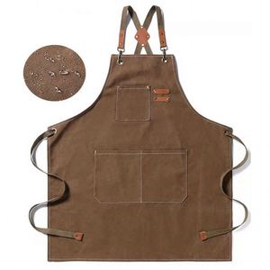 Tablier de cuisine réglable en coton et polyester, couleur unie noire, avec logo personnalisé, pour homme et femme, idéal pour la cuisine, la restauration et le jardinage - Product Image 1
