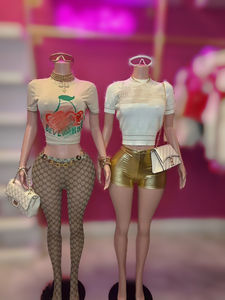 ピーキー ニューY2K コットン プリント ベスト＆ショートパンツ カジュアル セクシー ファッション ツーピースセット レディース ストリートウェア - Product Image 5