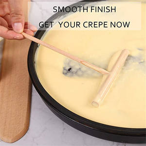 Ensemble d'épandeurs et spatule en crêpe, 4 pièces, accessoires traditionnels de Style chinois en bois de hêtre, écarteur en forme de T, 2020 - Product Image 5