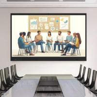 Prix d'usine 55 pouces Android LED 4K-UHD Smart TV Tableau interactif pour l'école en plein air avec fonction d'affichage d'animation