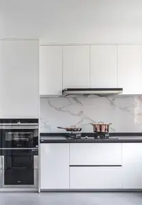 CBMmart Kitchen 2024 White Kitchenette Wall Cabinet Modular Kitchen Cabinet With Soft Closing Drawers