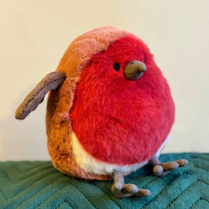 Adorable peluche Robin à poitrine <span class=keywords><strong>rouge</strong></span>, jouet <span class=keywords><strong>oiseau</strong></span> doux et moelleux pour la décoration de la chambre de bébé, cadeau de fête - Product Image 2