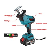 Scie alternative électrique sans fil sans brosse scie électrique outil de coupe de bois en métal à vitesse Variable pour batterie Makita 18V