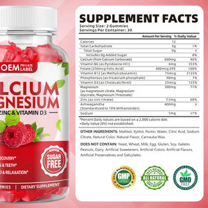 Gomitas de Calcio y Magnesio Biocaro - Apoyo para Huesos e Inmunidad con Vitamina D3, K2, Zinc - Suplemento Vitamínico para Aumentar la Estatura - Product Image 2