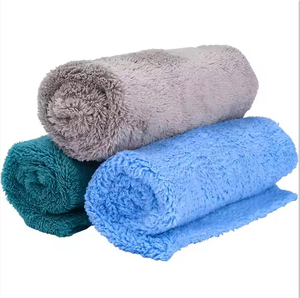 Serviette de cire de voiture en polaire corail ultra-fine fibre 40*40 personnalisée, serviette de cirage et de placage de cristal, serviette de voiture à cheveux longs - Product Image 2