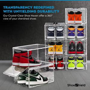 Transparent PP Injection Foldable Stackable Rectangle Shoe <b>Box</b> Eco-Friendly High Quality Sneakers <b>Storage</b> Modern Luxury Heavy - Product Image 3
