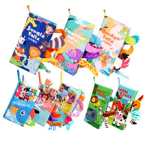 Livre en tissu pour l'éducation précoce des enfants <span class=keywords><strong>jouet</strong></span> de développement du cerveau de bébé déchirure livre d'éducation précoce dur anneau papier caillot de queue d'animal - Product Image 4