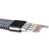 Cable de Red Ethernet Cat8 Plano, 40Gbps, 2000MHz, SFTP, UTP, FTP, Macho a Macho, 15m, 20m, 25m, 30m