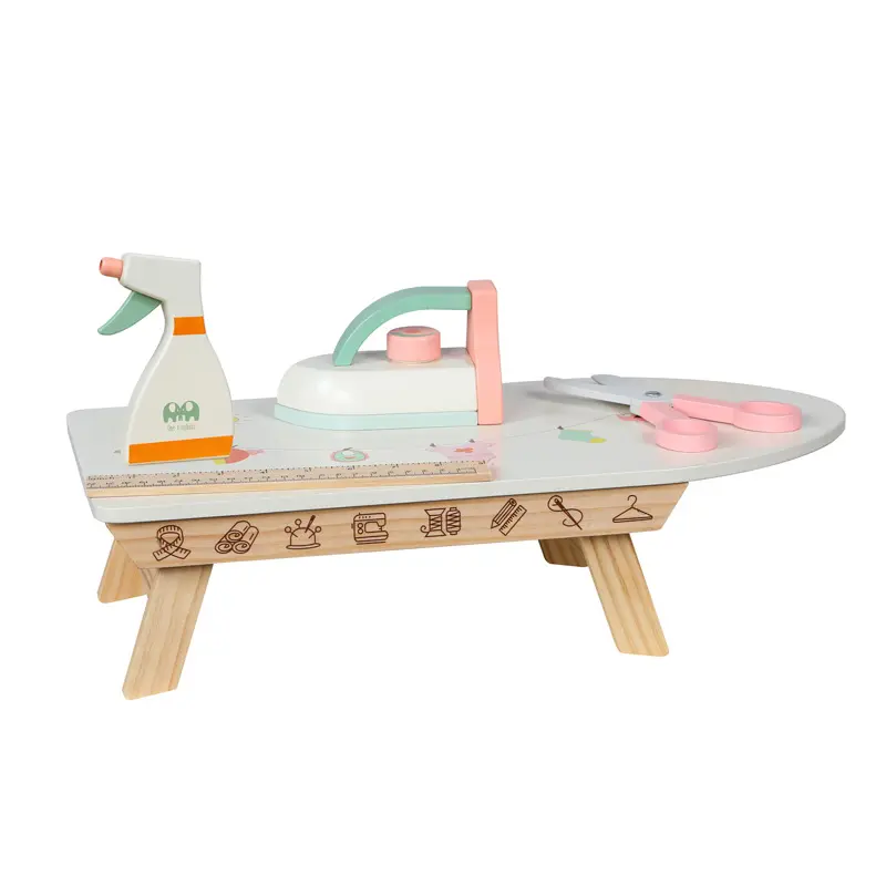 Baby Wooden Home Ironing Board Scene Simulation Small Household Appliances Toys
