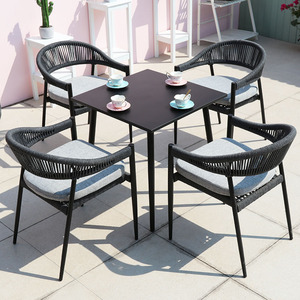 Ngoài Trời Mặt Trời Bảo Vệ Acrylic Dây Đan Hiện Đại Có Thể Gập Lại Bàn Và Ghế Kết Hợp Đồ Nội Thất - Product Image 2