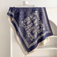 Écharpe en cachemire élégante de haute qualité, écharpes populaires à motifs double face pour femmes, Bufanda De Camelia, châles d'hiver épais et chauds