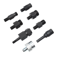 Outil de démontage universel en acier pour injecteurs diesel 14 pièces avec manchon de démontage de capteur pour voitures VW, marque MT-Tools, noir