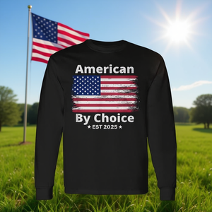 Camiseta de manga larga con bandera estadounidense de Choice Est 2025 - Product Image 3
