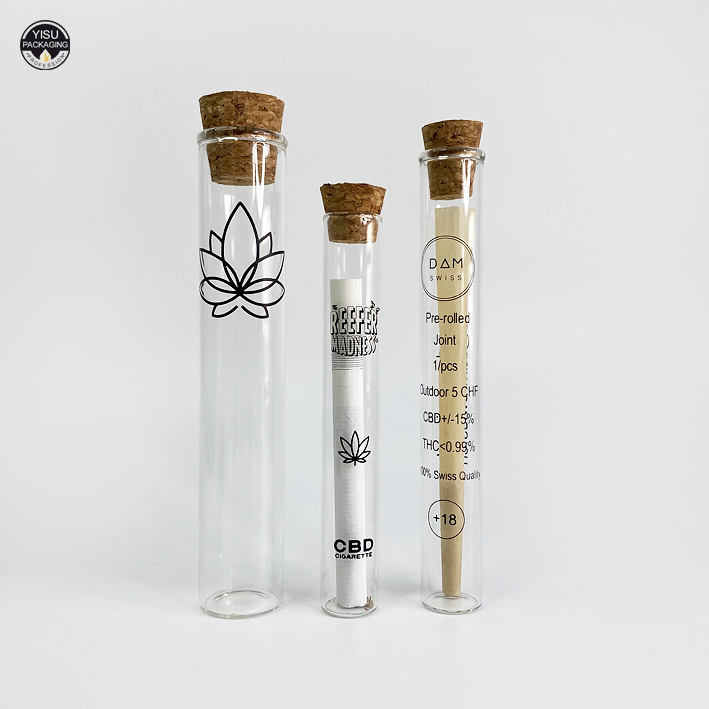 Предварительно рулонная трубка, пластиковая стеклянная трубка с пробкой