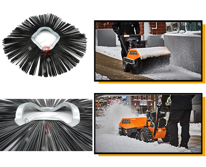 Black PP Wire Wafer Brush For Street Road Cleaning