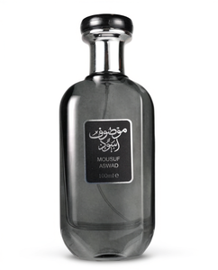 Perfume Mousuf Aswad en Botella de Vidrio de 100 ml con Tapa de Rosca y Etiqueta - Product Image 1
