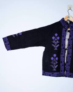 Chaqueta de Punto TNT con Estampado a Mano, Ecológica, Artesanal, de Algodón, para Otoño e Invierno, con Forro de Algodón, Regalo Único para Mujer - Product Image 3