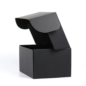 Black Cardboard Packaging Box for Clothes Apparel Small Gifts Wig Jewelry-UV Advantage Made of Paper