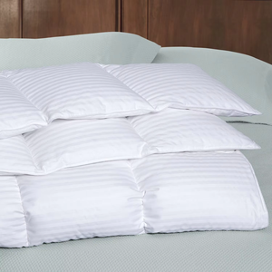 Offres Spéciales européen blanc haute qualité 100% coton microfriber tissu gaufré rayures tissu blanchi couette matelassée - Product Image 2