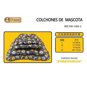 Set Letto per Animali Domestici in Quattro Pezzi Imbottito in Cotone CYM1285 - Product Image 1