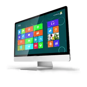 Moda tasarım grafik 24 inç masaüstü hepsi bir arada endüstriyel pc kamera wifi LCD monitör PC