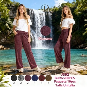 Pantalon large à imprimé léopard, taille haute, coupe ample, en tissu éponge, décontracté, pour femme, avec poches, élastique, pour le printemps - Product Image 4