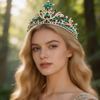 Couronne de mariée de luxe en alliage et strass, style princesse, accessoires pour fiançailles et cadeaux, diadème pour robes de mariée pour femmes