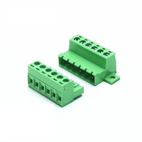 6 pôles 5.08mm Espacées Pcb Enfichable Isolé Borniers Prise et Prise avec Oreille Fixe