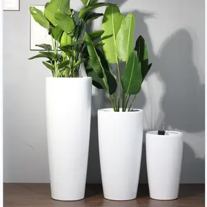 Fabrikant Indoor Moderne Grote Tuin Cilinder Macetas Decoratie Pp Bloempotten Plastic Vaas Tall Planter Pot