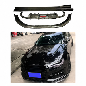 Kit de Carrocería de Fibra de Carbono, Alerón Delantero, Difusor Trasero, Faldones Laterales para Audi <span class=keywords><strong>A6</strong></span> S6 C7 2012-<span class=keywords><strong>2015</strong></span>, Modificación para Sedán Deportivo - Product Image 1