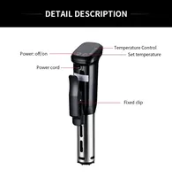 Appareil de cuisson sous vide domestique à vitesse rapide 1500w Ipx7 de haute qualité, mijoteuse lente, bâton de cuisson lente