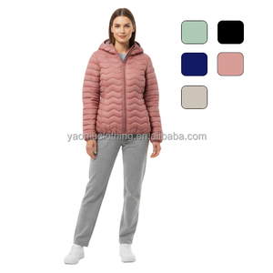 2025 meilleure vente hiver respirant matelassé veste de sport poche réversible fermeture éclair Ladoes Logo personnalisable à capuche chapeau détachable - Product Image 3