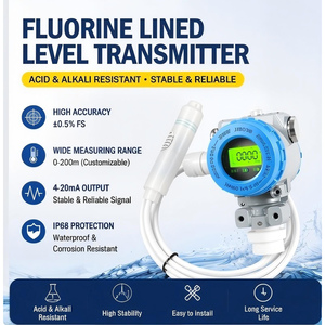 Capteur de niveau d'eau submersible doublé de fluor, 4-20 mA, résistant à la corrosion, IP68, précision 0,5 % FS, portée 0-200 m - Product Image 2